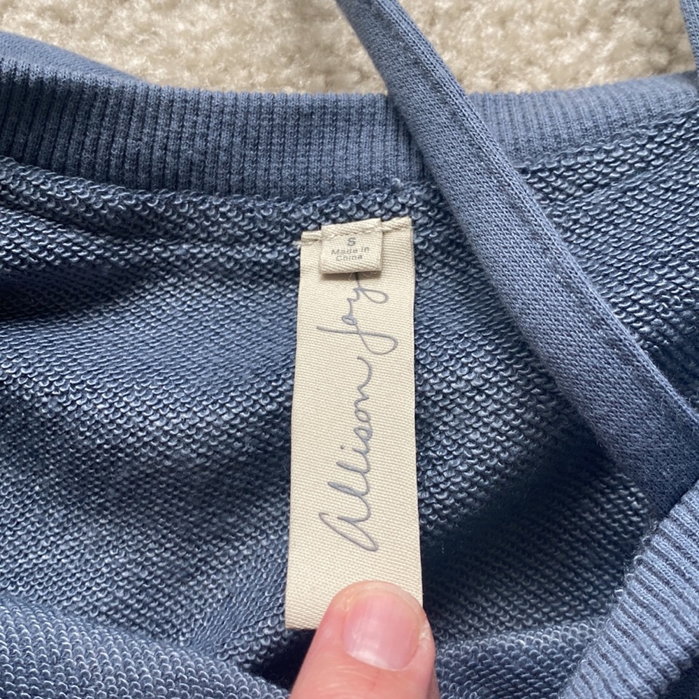 Alison Jay Slate Blue Ruffle Sweatshirt - Picture 2 of 3